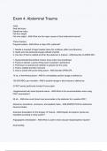 Exam 4  Abdominal Trauma questions and correct answers &lpar;elaborations&rpar; with 100&percnt; accurate &comma; verified &comma; latest fully updated &comma; 2024&sol;2025 &comma;already passed &comma; graded a&plus;&comma; complete solutions guarantee distinctions rationales&vert; 5-star rating