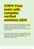 STRTP Final exam with complete verified solutions 2024&period;
