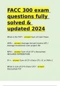 FACC 300 exam questions fully solved & updated 2024&period;