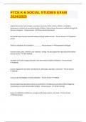 FTCE K-6 SOCIAL STUDIES EXAM 2024&sol;2025
