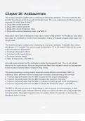 Chapter 26 Antibacterials questions and correct answers &lpar;elaborations&rpar; with 100&percnt; accurate &comma; verified &comma; latest fully updated &comma; 2024&sol;2025 &comma;already passed &comma; graded a&plus;&comma; complete solutions guarantee distinctions rationales&vert; 5-star rating