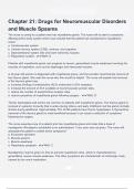 Chapter 21  Drugs for Neuromuscular Disorders and Muscle Spasms questions and correct answers &lpar;elaborations&rpar; with 100&percnt; accurate &comma; verified &comma; latest fully updated &comma; 2024&sol;2025 &comma;already passed &comma; graded a&plus;&comma; complete solutions guarantee distinctions rationales