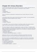 Chapter 48  Urinary Disorders questions and correct answers &lpar;elaborations&rpar; with 100&percnt; accurate &comma; verified &comma; latest fully updated &comma; 2024&sol;2025 &comma;already passed &comma; graded a&plus;&comma; complete solutions guarantee distinctions rationales&vert; 5-star rating