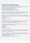Chapter 39  Antihypertensives questions and correct answers &lpar;elaborations&rpar; with 100&percnt; accurate &comma; verified &comma; latest fully updated &comma; 2024&sol;2025 &comma;already passed &comma; graded a&plus;&comma; complete solutions guarantee distinctions rationales&vert; 5-star rating