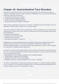 Chapter 42&lowbar; Gastrointestinal Tract Disorders questions and correct answers &lpar;elaborations&rpar; with 100&percnt; accurate &comma; verified &comma; latest fully updated &comma; 2024&sol;2025 &comma;already passed &comma; graded a&plus;&comma; complete solutions guarantee distinctions rationales&vert; 5-star rating