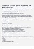 Chapter 46  Pituitary&comma; Thyroid&comma; Parathyroid&comma; and Adrenal Disorders questions and correct answers &lpar;elaborations&rpar; with 100&percnt; accurate &comma; verified &comma; latest fully updated &comma; 2024&sol;2025 &comma;already passed &comma; graded a&plus;&comma; complete solutions guarantee distinctions rationa