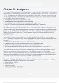 Chapter 25  Analgesics questions and correct answers &lpar;elaborations&rpar; with 100&percnt; accurate &comma; verified &comma; latest fully updated &comma; 2024&sol;2025 &comma;already passed &comma; graded a&plus;&comma; complete solutions guarantee distinctions rationales&vert; 5-star rating