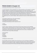 PEDS EXAM 4 Chapter 34 questions and correct answers &lpar;elaborations&rpar; with 100&percnt; accurate &comma; verified &comma; latest fully updated &comma; 2024&sol;2025 &comma;already passed &comma; graded a&plus;&comma; complete solutions guarantee distinctions rationales&vert; 5-star rating