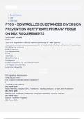 Social Science Law Civil Law PTCB - CONTROLLED SUBSTANCES DIVERSION PREVENTION CERTIFICATE PRIMARY FOCUS ON DEA REQUIREMENTS