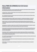 Navy PMK-EE &lpar;PMKEE&rpar; for E-6 Career Information questions and correct answers &lpar;elaborations&rpar; with 100&percnt; accurate &comma; verified &comma; latest fully updated &comma; 2024&sol;2025 &comma;already passed &comma; graded a&plus;&comma; complete solutions guarantee distinctions rationales&vert; 5-star rating