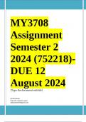 CMY3708 Assignment 1 &lpar;COMPLETE ANSWERS&rpar; Semester 2 2024 &lpar;752218&rpar;- DUE 12 August 2024 &semi; 100&percnt; TRUSTED Complete&comma; trusted solutions and explanations&period;&period;&period;&period; 