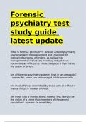 Forensic psychiatry test study guide latest update&period;