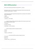 NCC EFM practice Questions And Answers With 100&percnt; Correct Answers