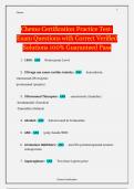 Chemo Certification Practice Test- Exam Questions with Correct Verified Solutions 100&percnt; Guaranteed Pass