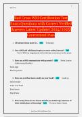 Red Cross WSI Certification Test Exam Questions with Correct Verified Answers Latest Update &lpar;2024&sol;2025&rpar; Guaranteed Pass