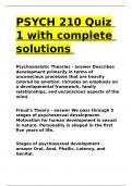 PSYCH 210 Quiz 1 with complete solutions&period;