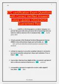 ETC certification Exam Questions with Correct Verified Answers Latest Update &lpar;2024&sol;2025&rpar; Guaranteed Pass