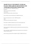 MARYVILLE NURS 661 PACKAGE DEAL QUESTIONS AND ANSWERS WITH VERIFIED SOLUTIONS  UPDATED 2024