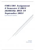 CML1501 Assignment 2 Semester 2 2024 &lpar;628838&rpar;- DUE 19 September 2024
