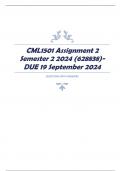 CML1501 Assignment 2 Semester 2 2024 &lpar;628838&rpar;- DUE 19 September 2024