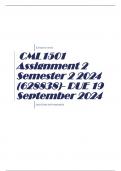 CML1501 Assignment 2 Semester 2 2024 &lpar;628838&rpar;- DUE 19 September 2024