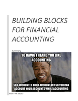 Building Blocks for Financial Accounting Summary (Chapter 1-14) First Semester Accounting summary