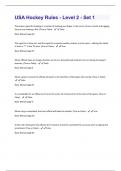 USA Hockey Rules - Level 2 - Set 1 Questions And Answers With 100&percnt; Correct Answers