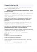 Firesprinkler level 2 Questions and answers