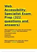 Web Accessibility Specialist Exam Prep &lpar;322 questions and answers&rpar;&period;