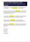 CPT &lpar;Certified Phlebotomy Tech&rpar; national exam practice questions and answers 