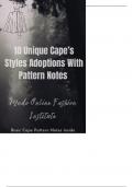 10 Unique Cape&rsquo;s Styles Adoptions With Pattern Notes