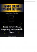 Learn How To Make Flight Bag Pattern With Notes