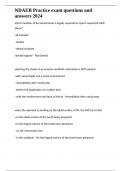 NDAEB Practice exam questions and answers 2024