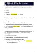 IAHSS Basic Officer Certification Questions And Answers 