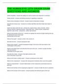THE HUMAN EYE 12TH GRADE EXAM QUESTIONS AND ANSWERS