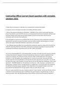 Contracting Officer warrant board questions with complete solutions 2024