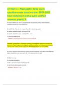 ATI SM 3&period;1&colon; Nasogastric tube exam  questions new latest version 2024-2025  best studying material with verified  answers graded A