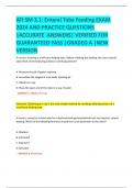 ATI SM 3&period;1&colon; Enteral Tube Feeding EXAM  2024 AND PRACTICE QUESTIONS  &vert;ACCURATE ANSWERS&vert; VERIFIED FOR  GUARANTEED PASS &vert;GRADED A &vert;NEW  VERSION
