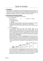 Samenvatting Bank en Krediet