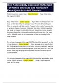Web Accessibility Specialist &lpar;WAS&rpar; Cert - Semantic Structure and Navigation Exam Questions And Answers 