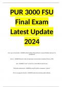 PUR 3000 Final Exam Review Questions & ANSWERS&lpar;Latest update 2024&rpar;EXAM BUNDLE