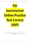 PSI Journeyman Online Practice Test Correct 100&percnt;