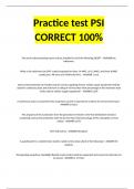 Practice test PSI CORRECT 100&percnt;