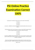 PSI Online Practice Examination Correct 100&percnt;