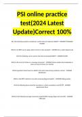 PSI online practice test&lpar;2024 Latest Update&rpar;Correct 100&percnt;
