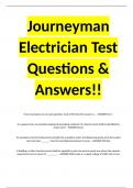 Journeyman Electrician Practice Test QUESTIONS & ANSWERS&lpar;RATED A&rpar;PACKAGE DEAL