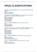 Exam &lpar;elaborations&rpar; DRUG CLASSIFICATIONS 