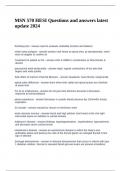 MSN 570 HESI Questions and answers latest update 2024&period;