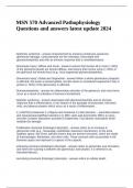 MSN 570 Advanced Pathophysiology Questions and answers latest update 2024&period;