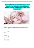 Michigan Esthetician Exam Test Latest Update 2024-2025 110 Questions and 100&percnt; Verified Correct Answers with Rationale Actual Exam Guaranteed A&plus;
